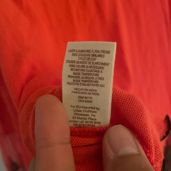 Free People High Tides Top Vibrant Orange Blouse with Bell Sleeves - Picture 8 of 9